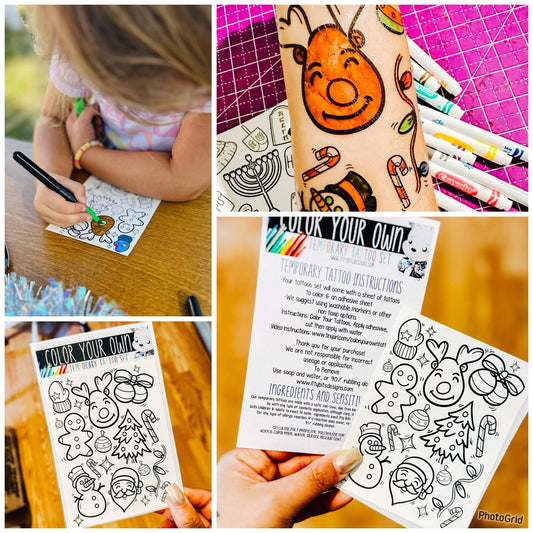 Christmas DIY Tattoo Sheet