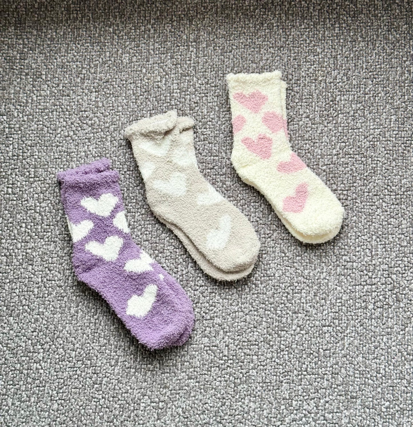 Fuzzy Valentine’s Socks