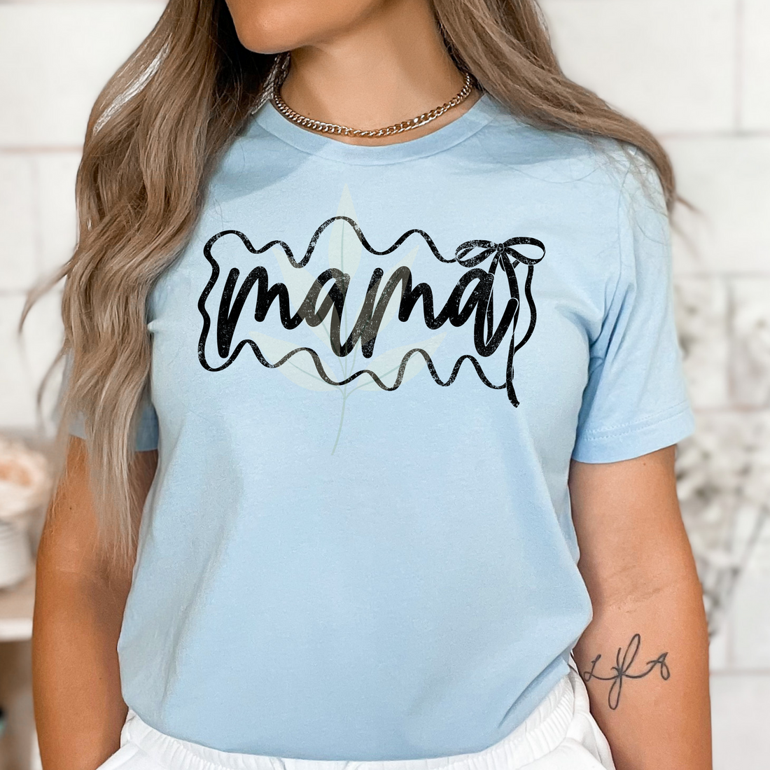 Distressed Mama Bow