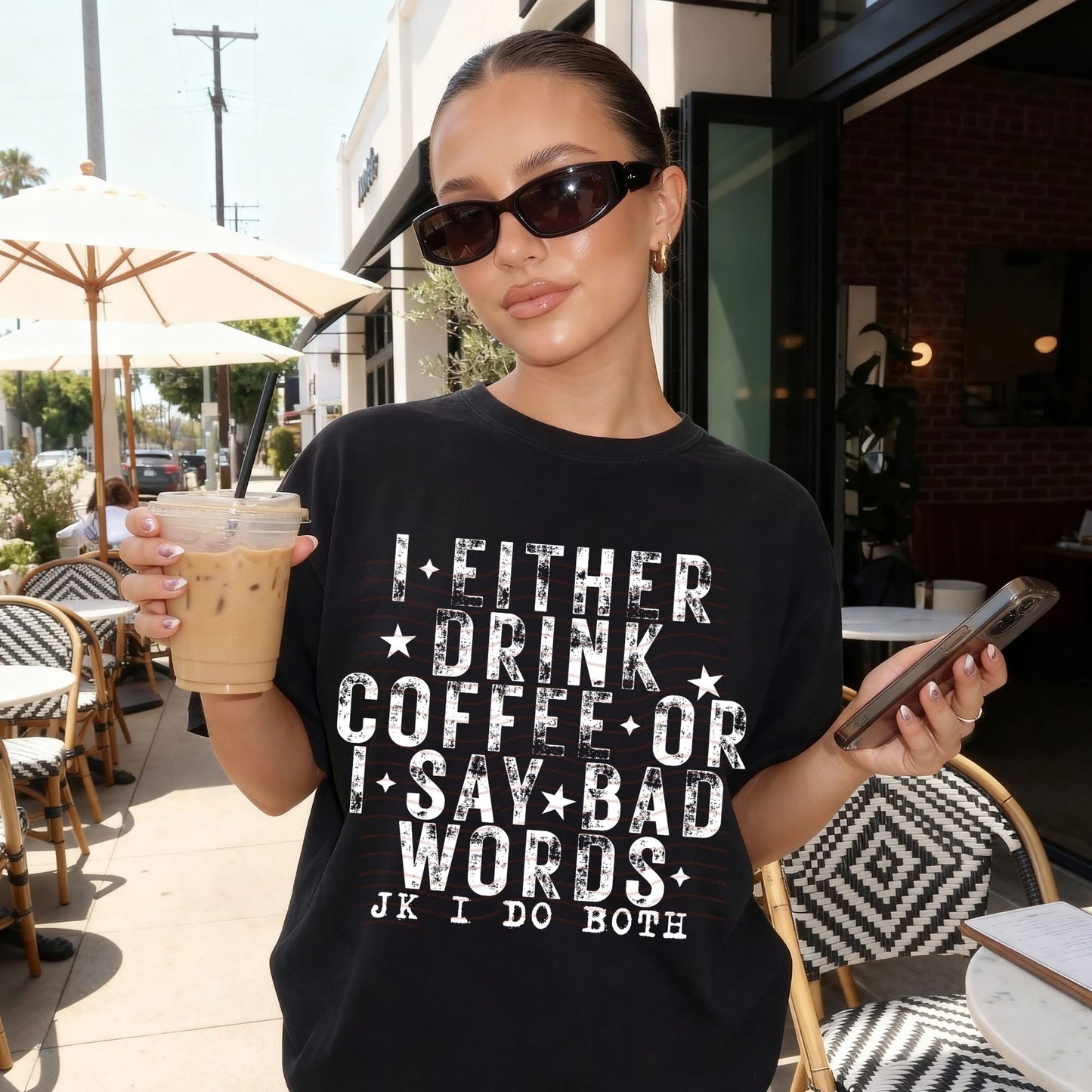 Drink coffee or say bad words